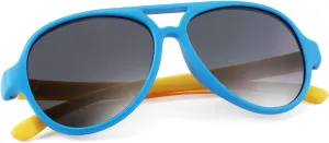 FEISEDY Toddler Aviator Polarized Sunglasses Flexible Frame Cute Baby Boys Girls Age 0-6 Rubber Outdoor B2789