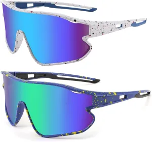 FEISEDY Unisex Youth Sunglasses, Teens Baseball Tennis Sunglasses, UV400 Sports Boys Girls Cycling Shades B4064