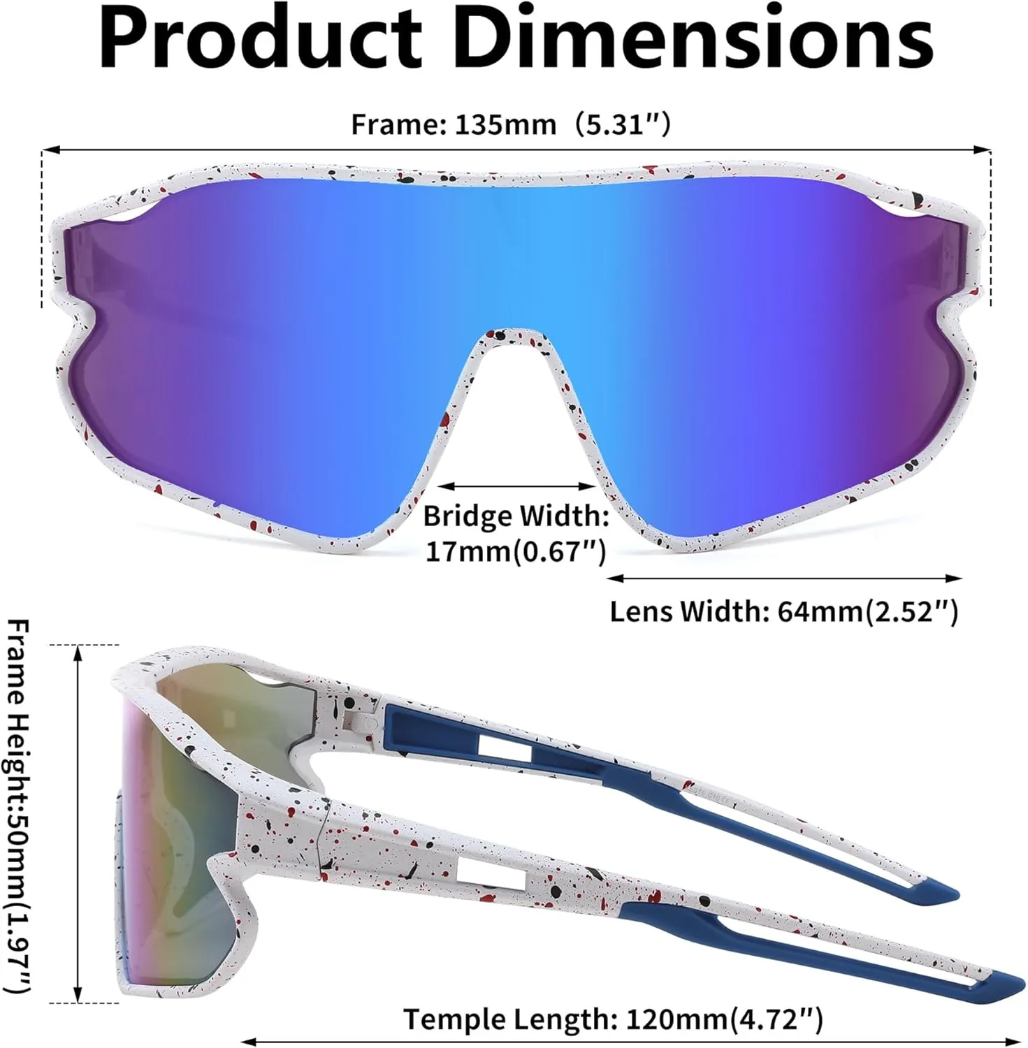 FEISEDY Unisex Youth Sunglasses, Teens Baseball Tennis Sunglasses, UV400 Sports Boys Girls Cycling Shades B4064