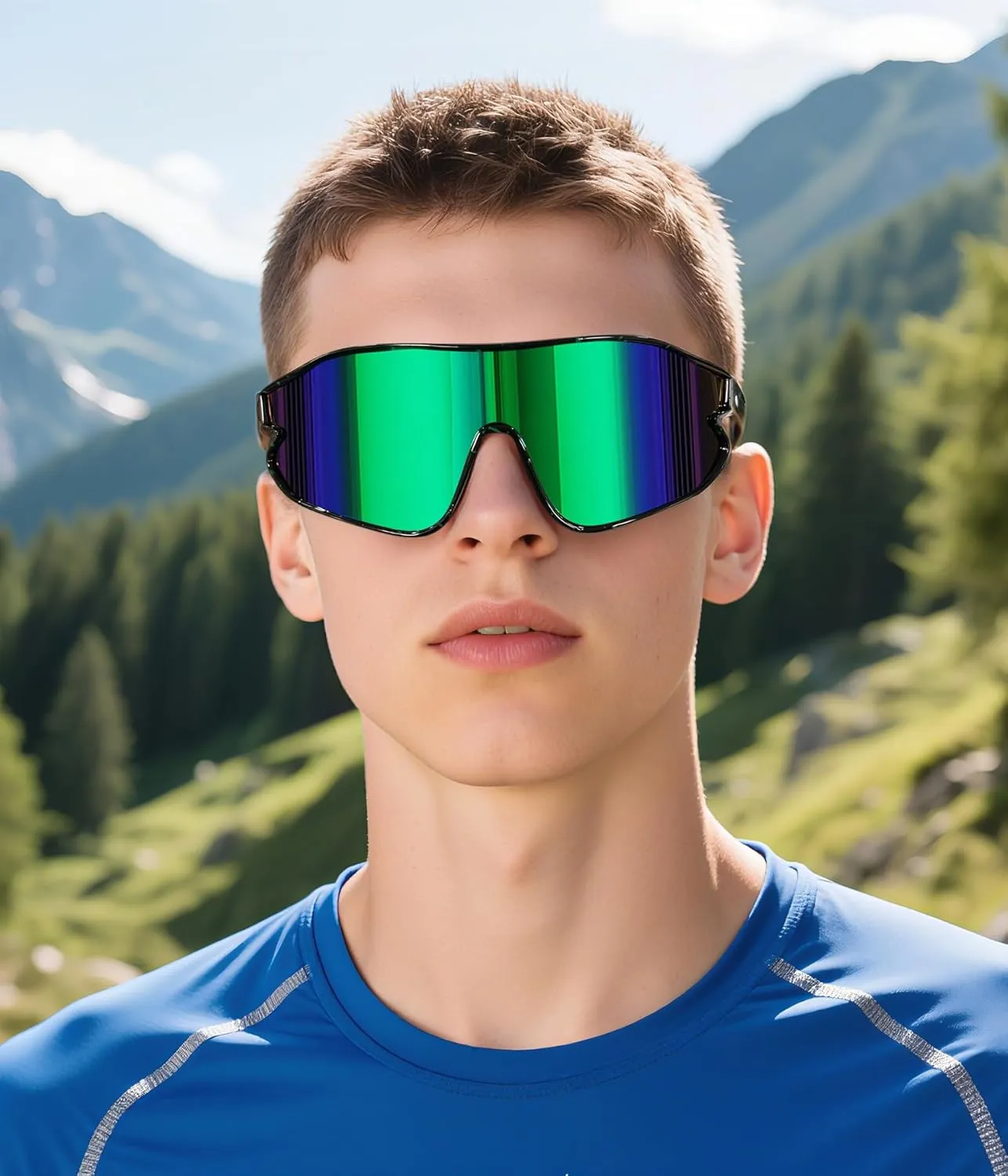 FEISEDY Unisex Youth Sunglasses, Teens Baseball Tennis Sunglasses, UV400 Sports Boys Girls Cycling Shades B4064