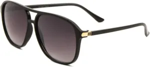 Flat Top & Lens Thin Temple Modern Rounded Aviator Sunglasses