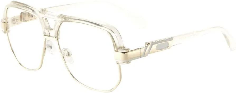 Flat Top Rounded Square Frame Art Deco Clear Sunglasses