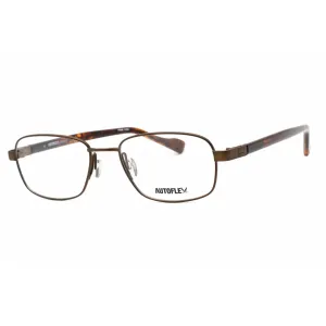 Flexon Men's Eyeglasses - Brown Metal Full Rim Rectangular Frame | AUTOFLEX 117 210