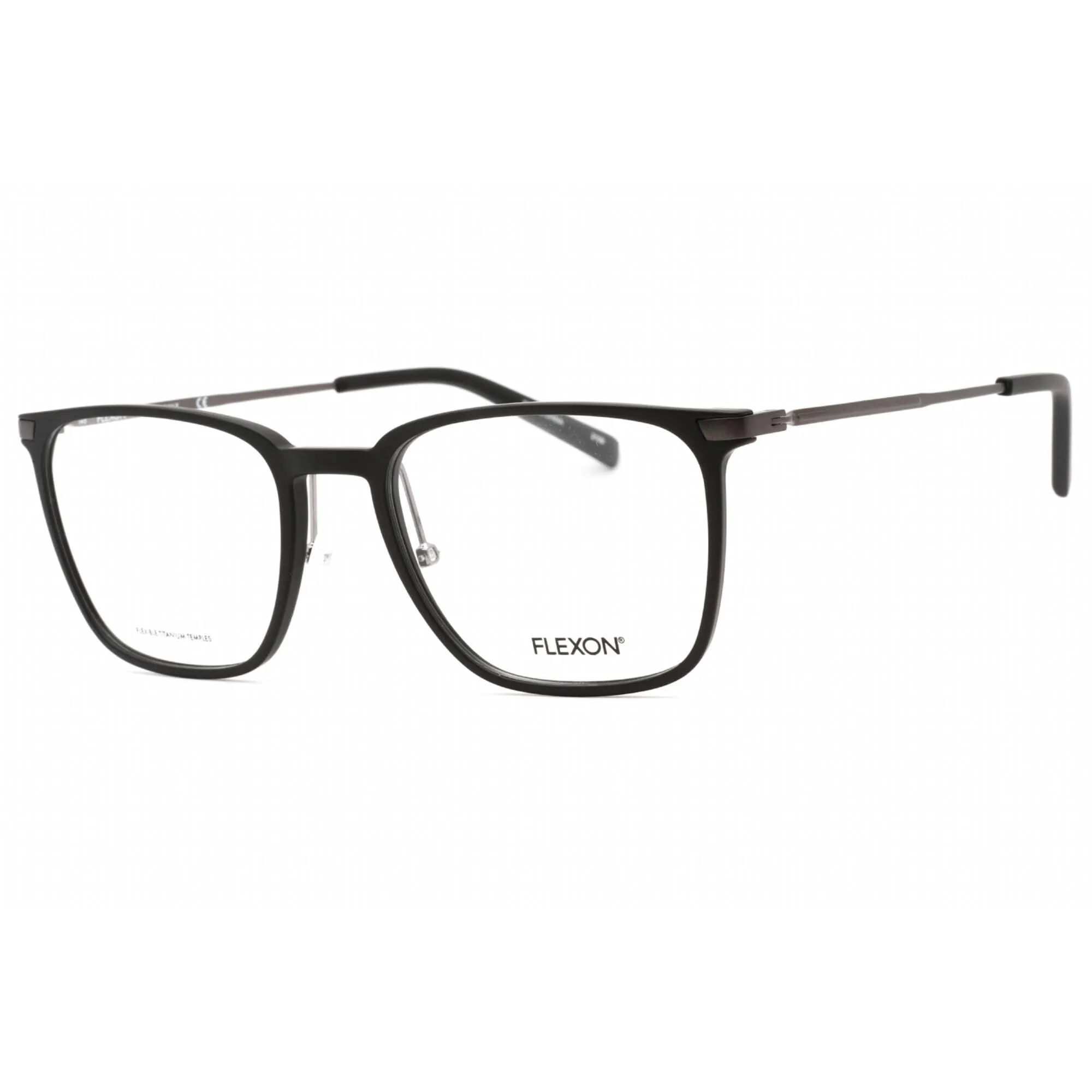 Flexon Men's Eyeglasses - Matte Black Injected Propionate Frame | FLEXON EP8001 002