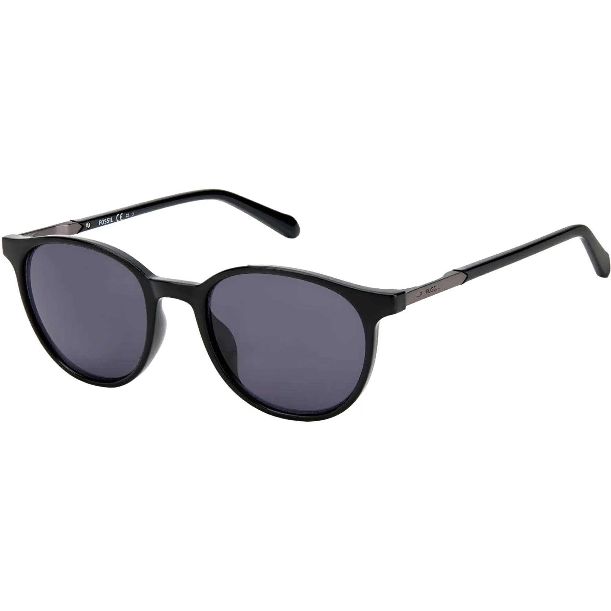 Fossil Unisex Sunglasses - Black Plastic Cat Eye Frame Grey Lens | FOSSIL FOS 3124/S S