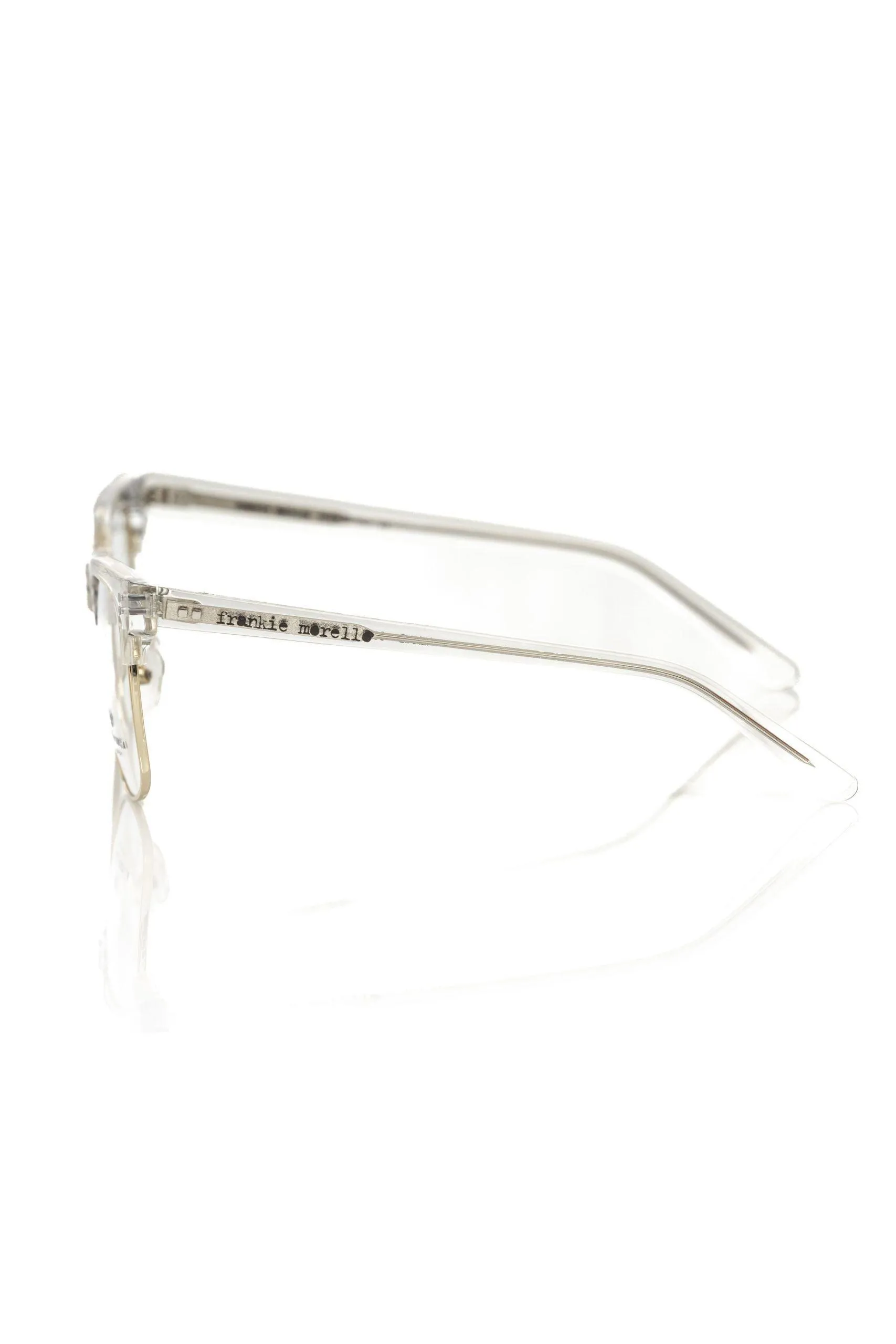 Frankie Morello Elegant Gold-Toned Clubmaster Eyeglasses