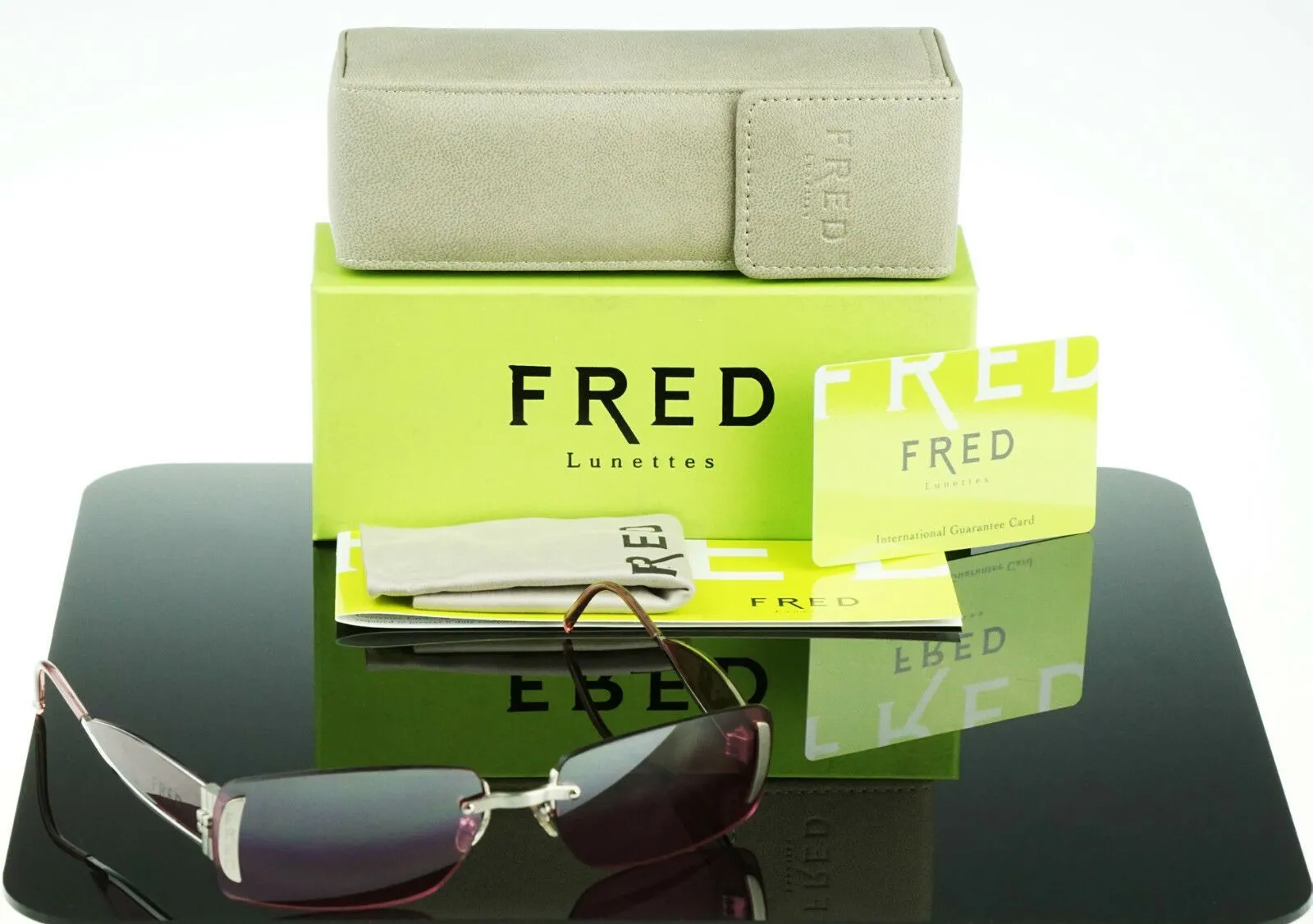 Fred Lunettes Palladium Plated Designer Marine Women's Sunglasses P F1 908