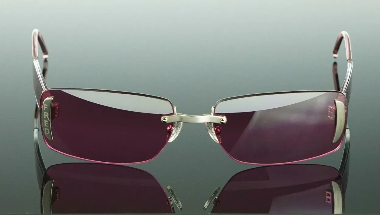 Fred Lunettes Palladium Plated Designer Marine Women's Sunglasses P F1 908