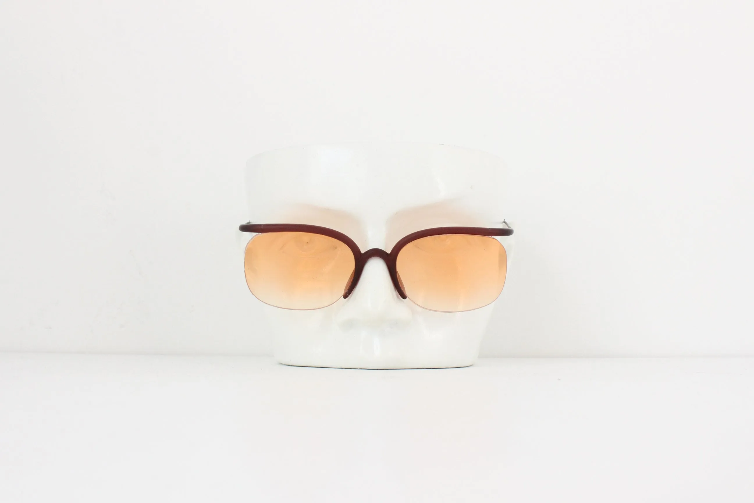 Funkiest 80s Iosa Ghini for Silhouette Amber Tinted Tubular Aviators