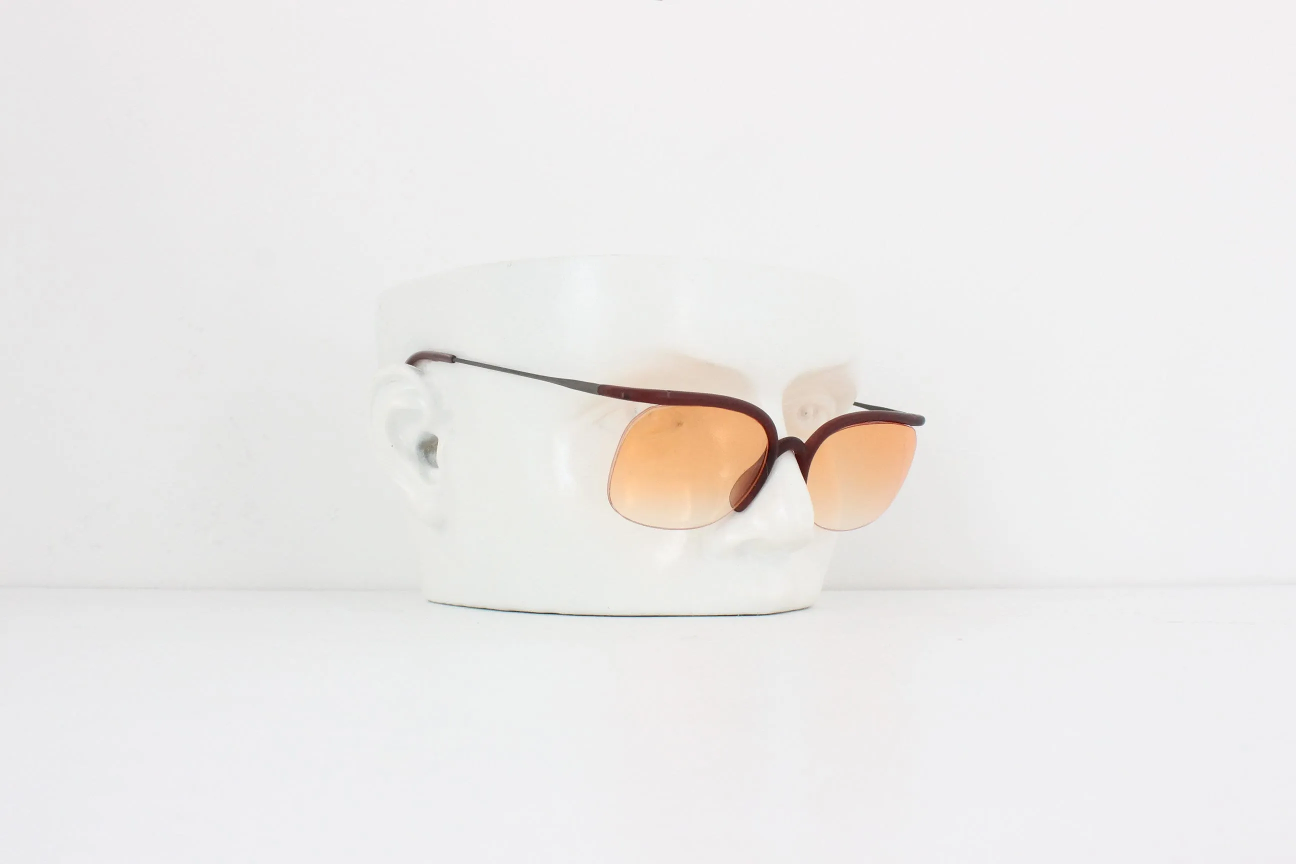 Funkiest 80s Iosa Ghini for Silhouette Amber Tinted Tubular Aviators