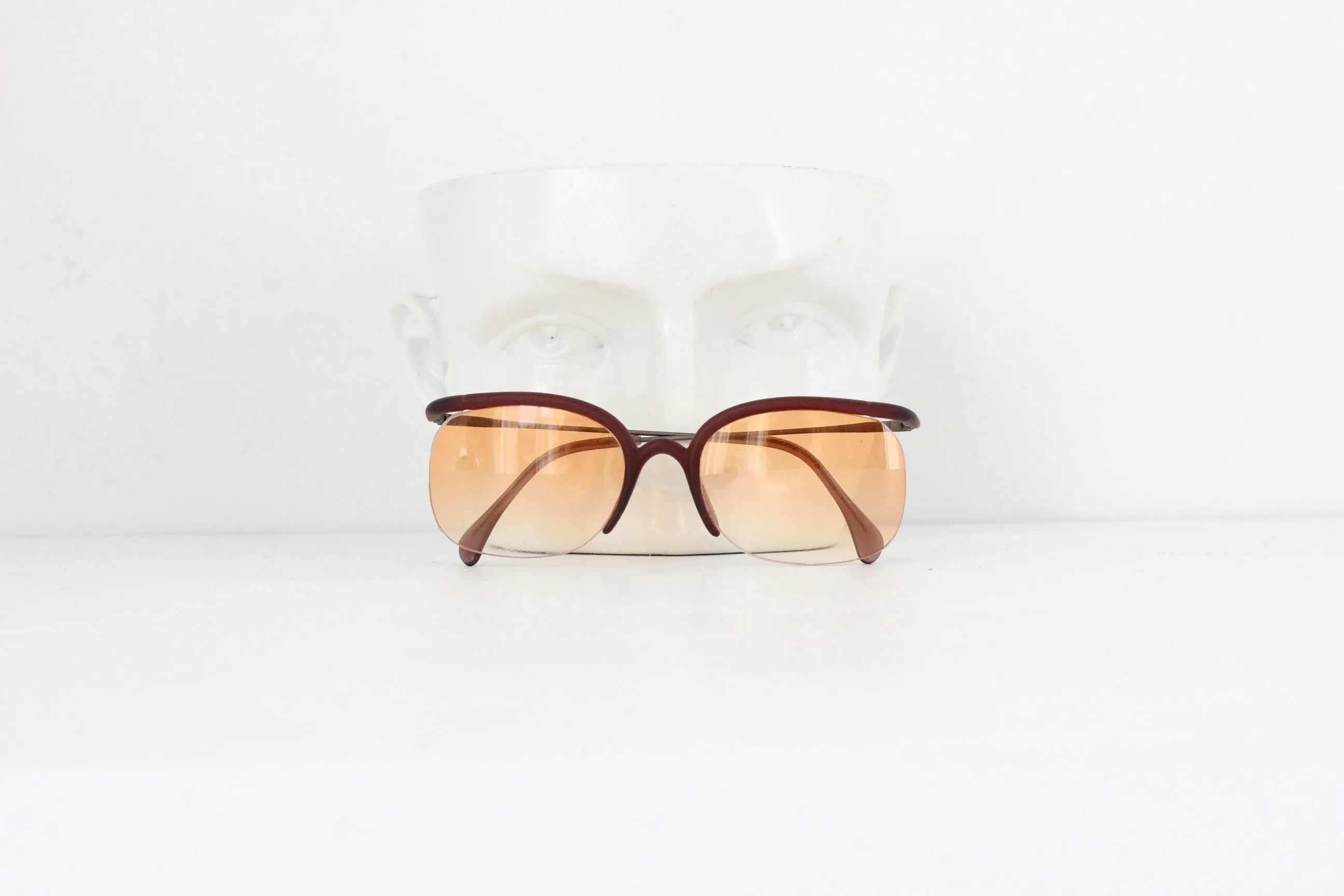 Funkiest 80s Iosa Ghini for Silhouette Amber Tinted Tubular Aviators