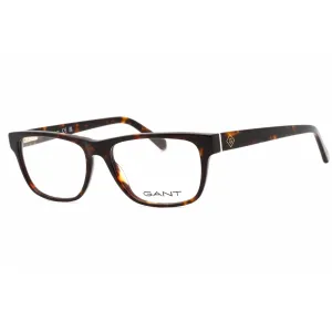 Gant Men's Eyeglasses - Dark Havana Plastic Full Rim Rectangular Frame | GA3272 052