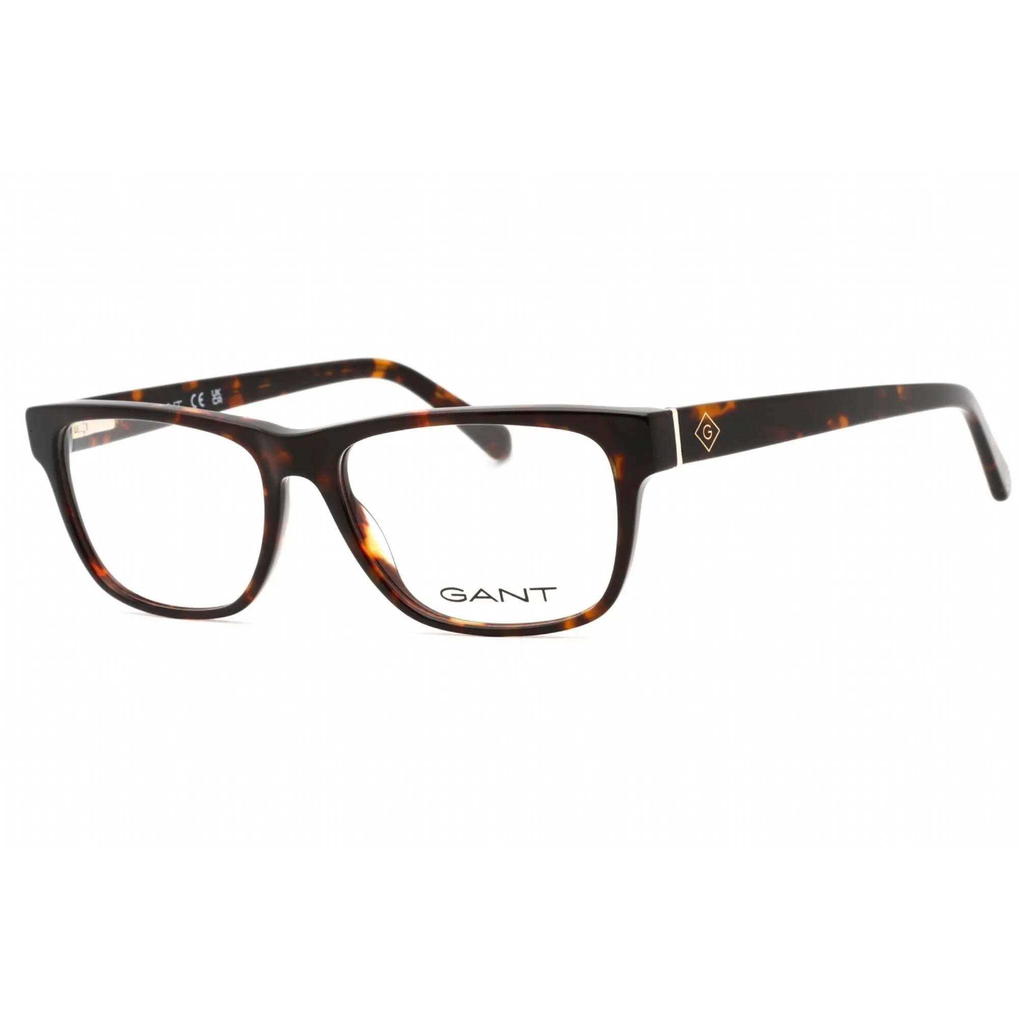 Gant Men's Eyeglasses - Dark Havana Plastic Full Rim Rectangular Frame | GA3272 052