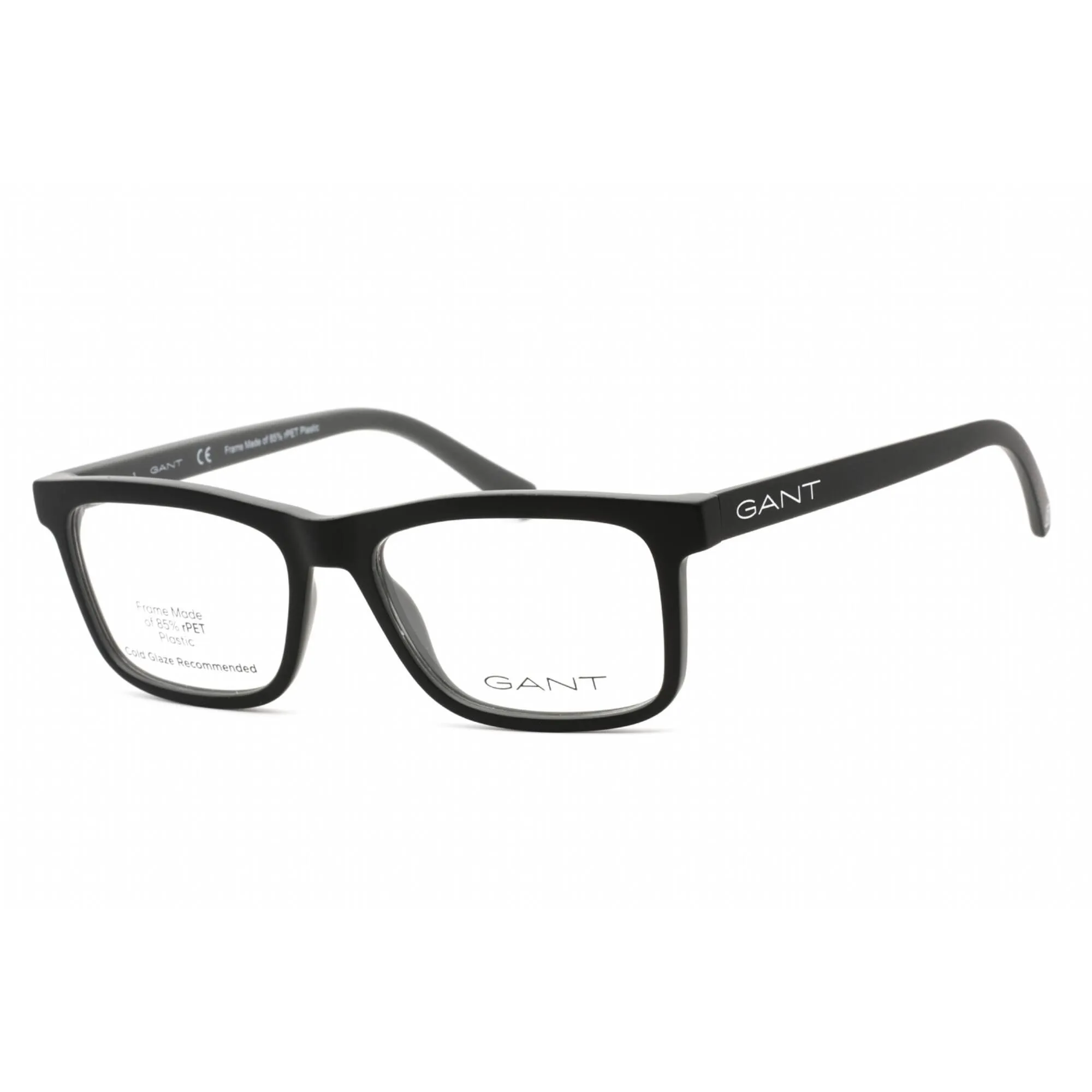 Gant Men's Eyeglasses - Full Rim Rectangular Black/Grey Plastic Frame | GA3266 005
