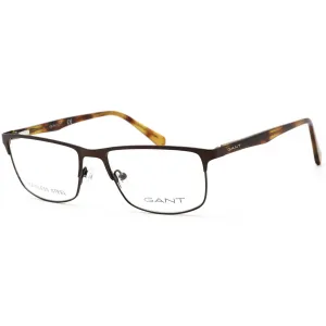 Gant Women's Eyeglasses - Matte Dark Brown and Havana Rectangular Frame | GA3226 049