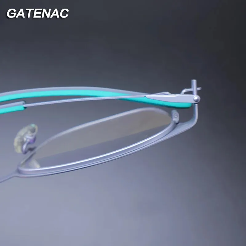 Gatenac Mens Full Rim Square Titanium Eyeglasses t1