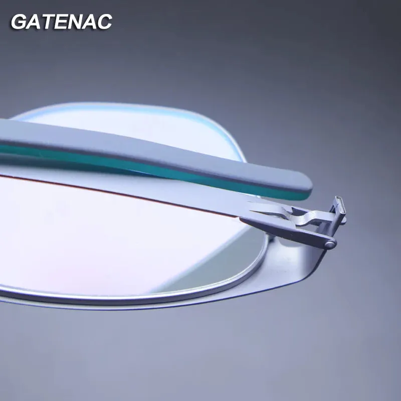 Gatenac Mens Full Rim Square Titanium Eyeglasses t1