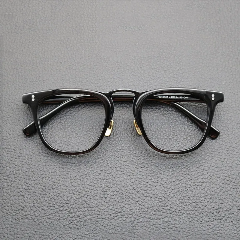 Gatenac Unisex Full Rim Oval Square Acetate Eyeglasses Gxyj843
