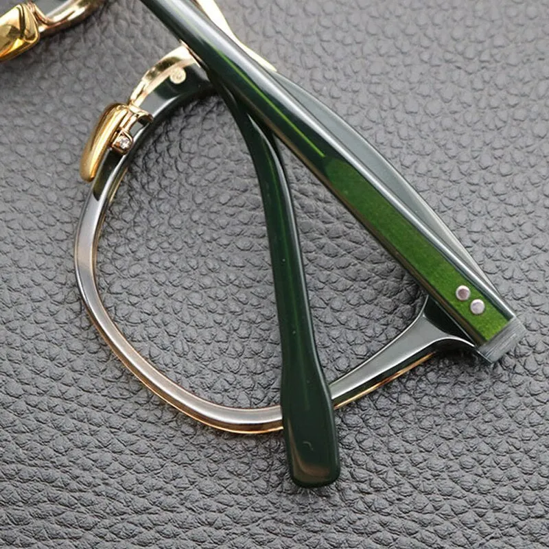 Gatenac Unisex Full Rim Oval Square Acetate Eyeglasses Gxyj843