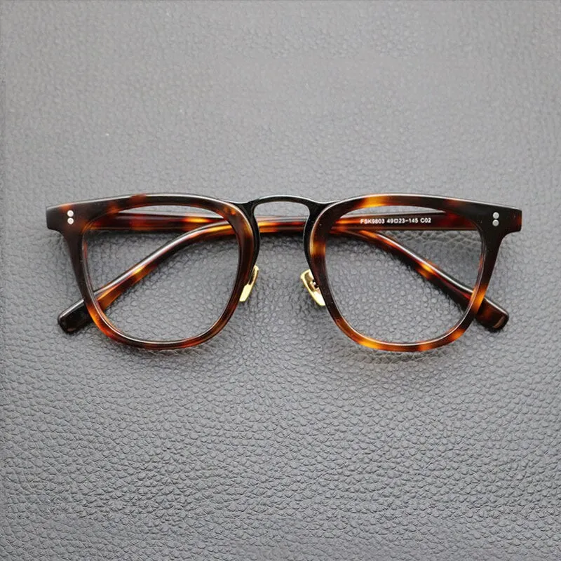 Gatenac Unisex Full Rim Oval Square Acetate Eyeglasses Gxyj843
