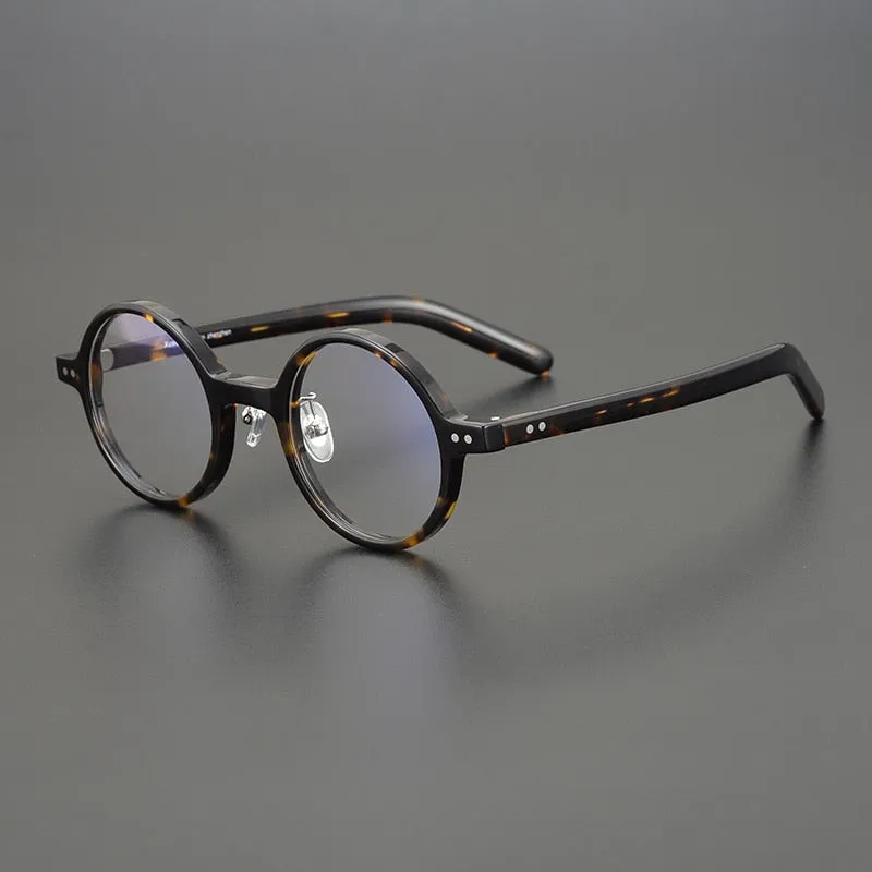 Gatenac Unisex Full Rim Round Acetate Eyeglasses Gxyj1037