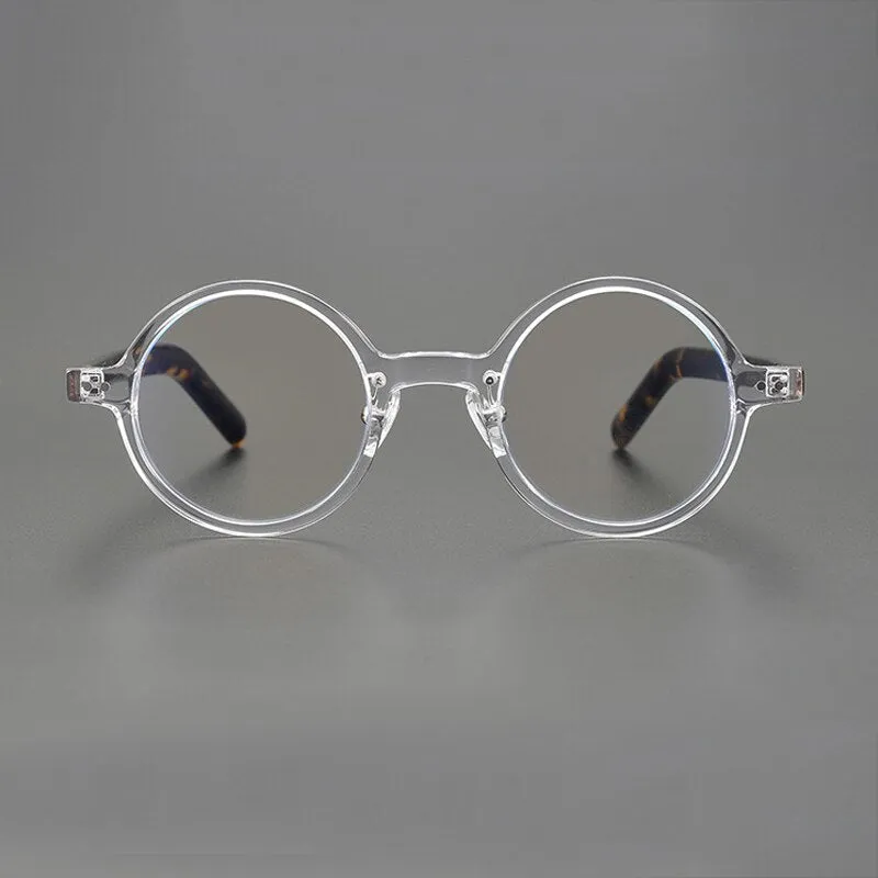Gatenac Unisex Full Rim Round Acetate Eyeglasses Gxyj1037