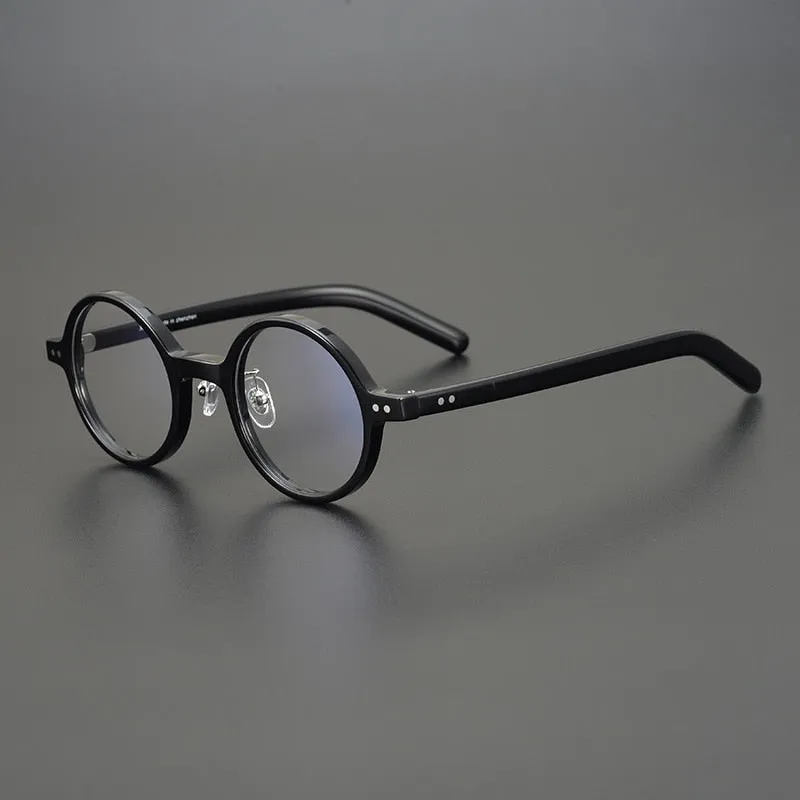 Gatenac Unisex Full Rim Round Acetate Eyeglasses Gxyj1037