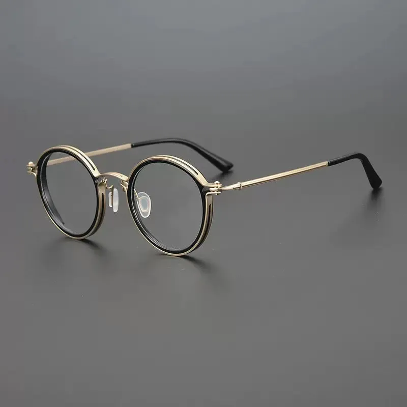 Gatenac Unisex Full Rim Round Acetate Eyeglasses Gxyj1196