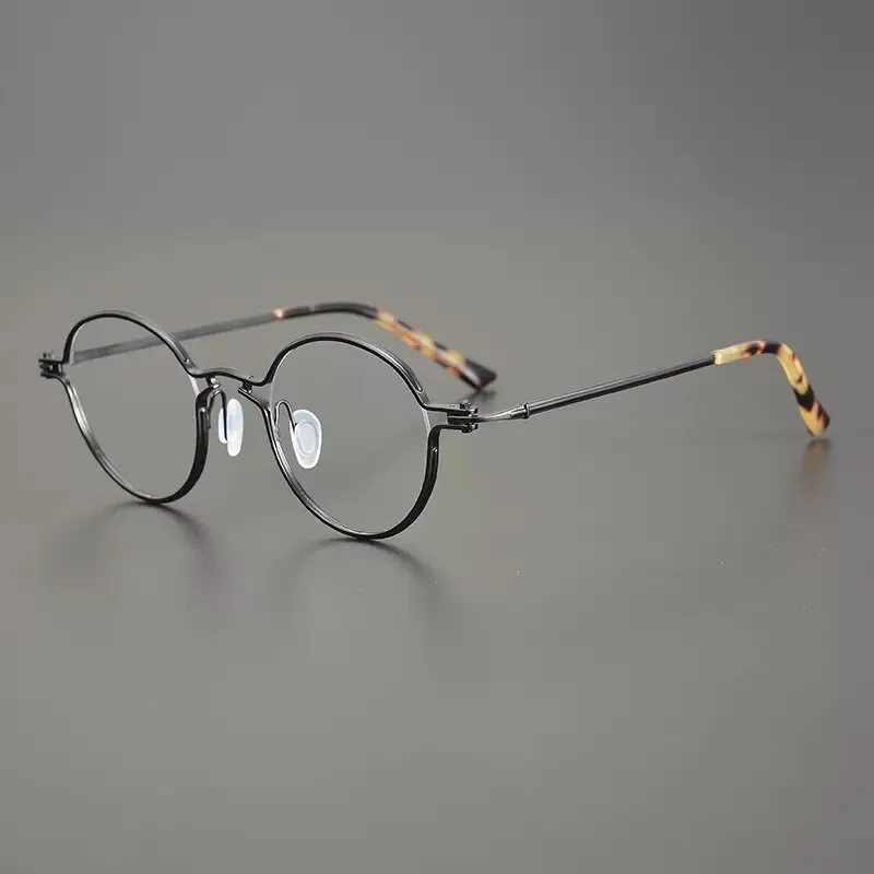 Gatenac Unisex Full Rim Round Titanium Eyeglasses Gxyj899