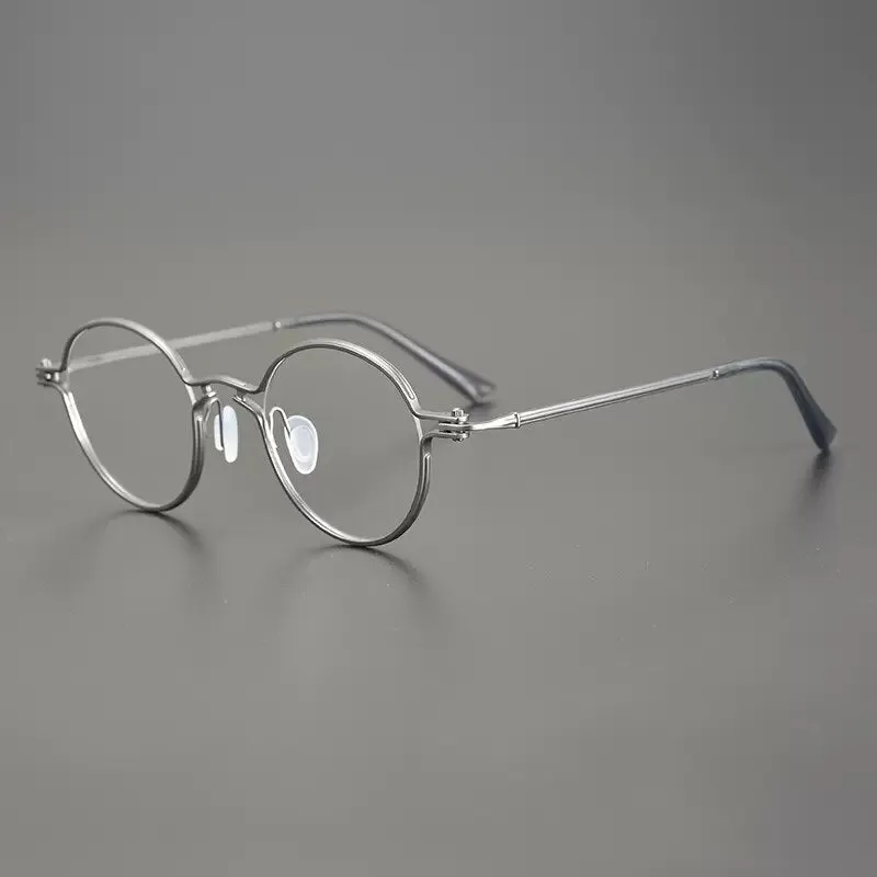 Gatenac Unisex Full Rim Round Titanium Eyeglasses Gxyj899