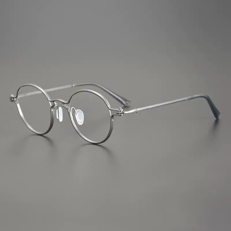Gatenac Unisex Full Rim Round Titanium Eyeglasses Gxyj899