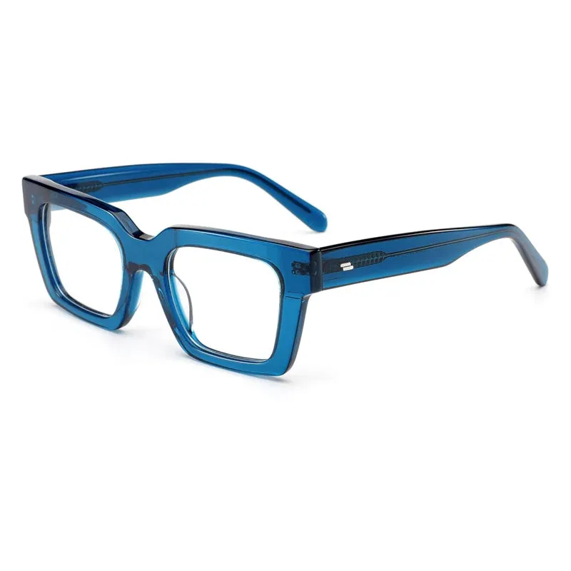 Gatenac Unisex Full Rim Square Acetate Eyeglasses Gxyj-1181