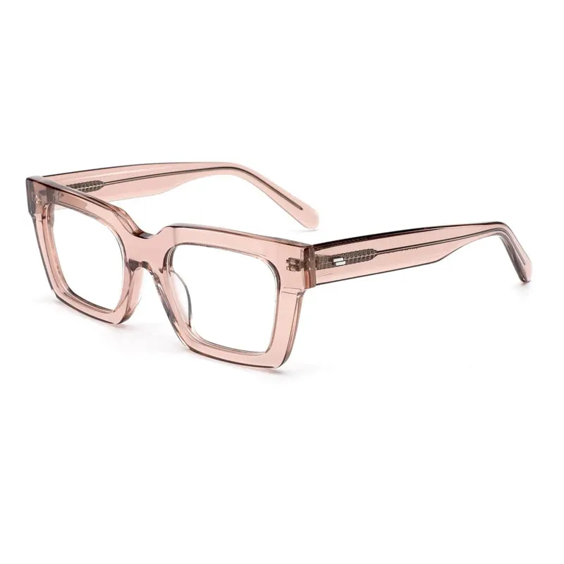 Gatenac Unisex Full Rim Square Acetate Eyeglasses Gxyj-1181