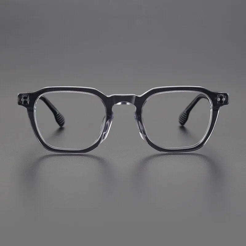 Gatenac Unisex Full Rim Square Acetate Eyeglasses Gxyj1109