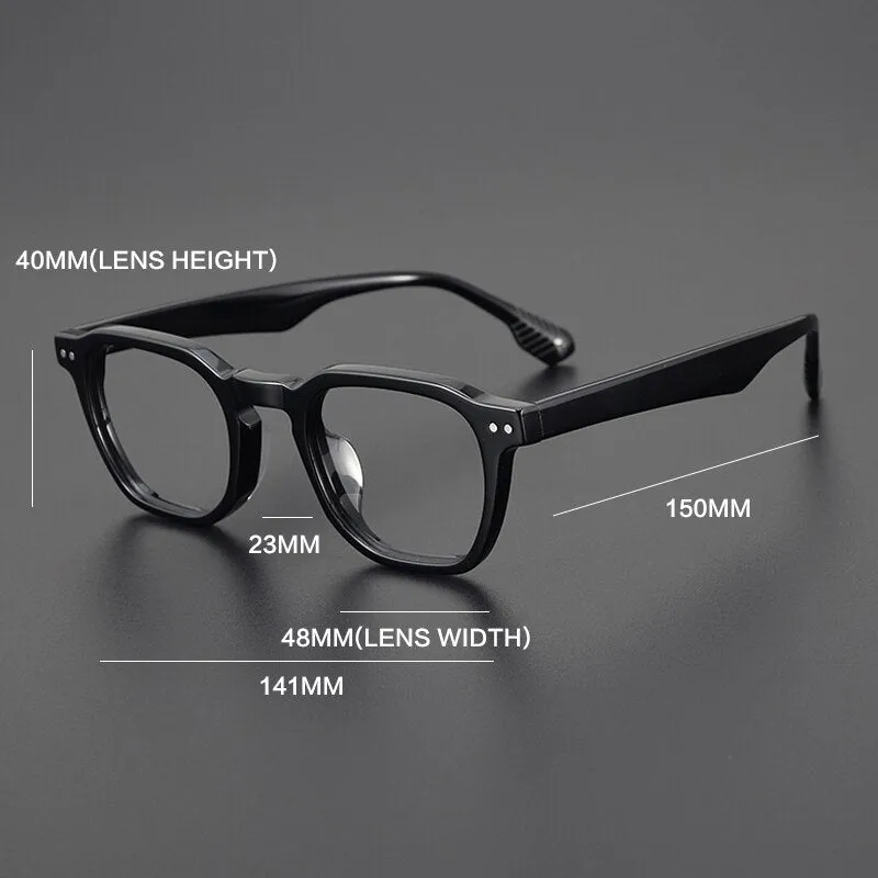 Gatenac Unisex Full Rim Square Acetate Eyeglasses Gxyj1109