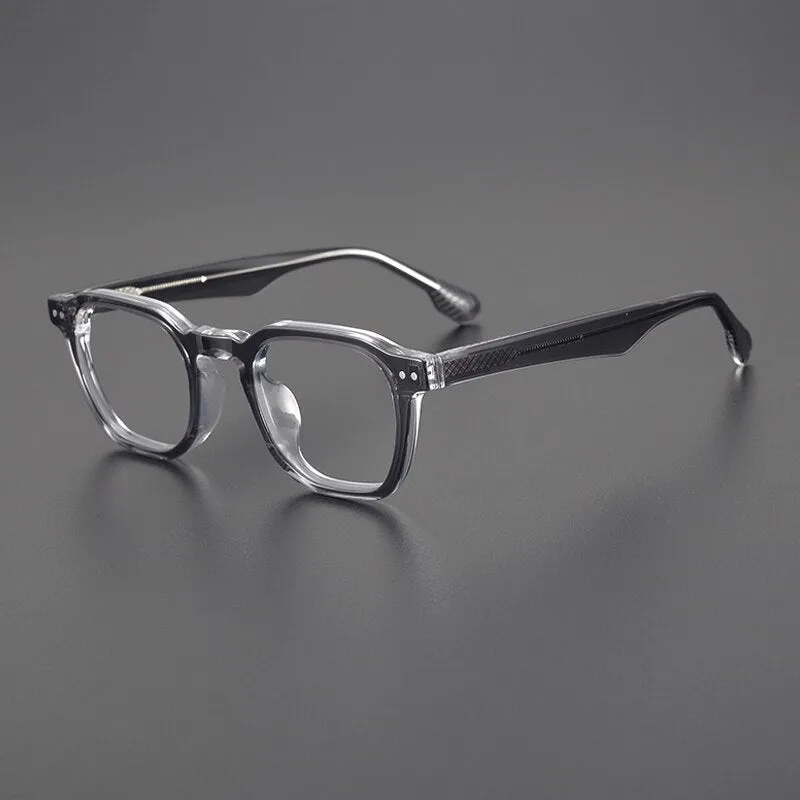 Gatenac Unisex Full Rim Square Acetate Eyeglasses Gxyj1109