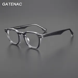 Gatenac Unisex Full Rim Square Acetate Eyeglasses Gxyj1109