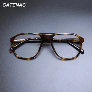 Gatenac Unisex Full Rim Square Acetate Eyeglasses Gxyj1135