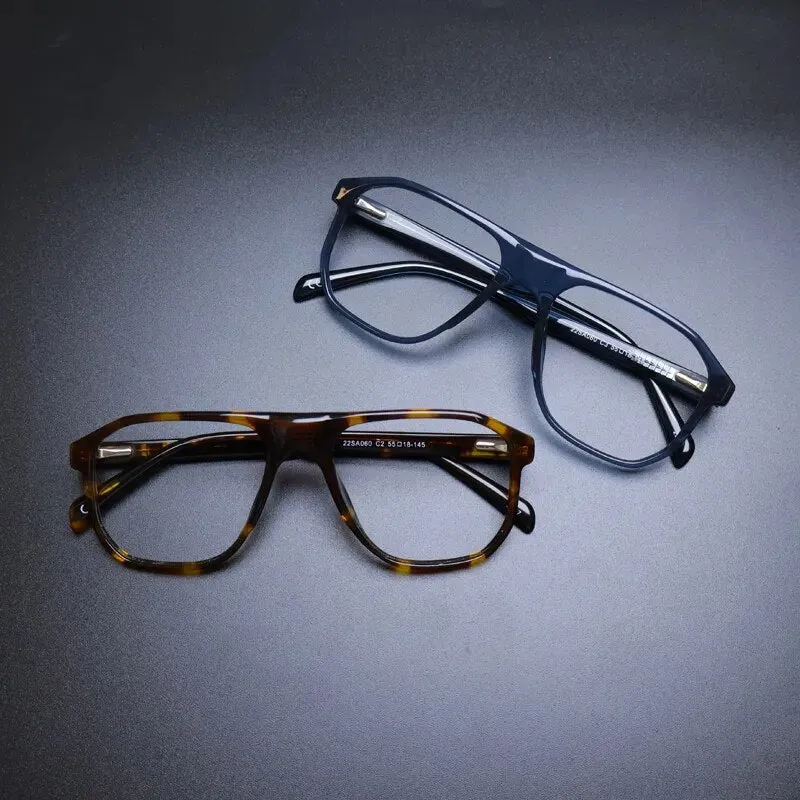 Gatenac Unisex Full Rim Square Acetate Eyeglasses Gxyj1135