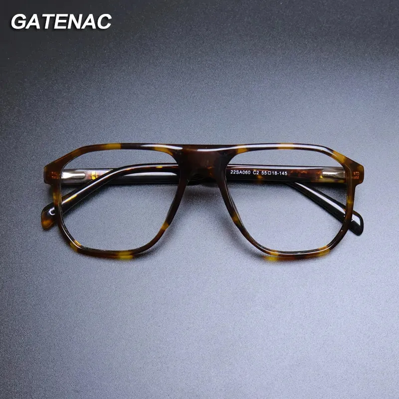 Gatenac Unisex Full Rim Square Acetate Eyeglasses Gxyj1135