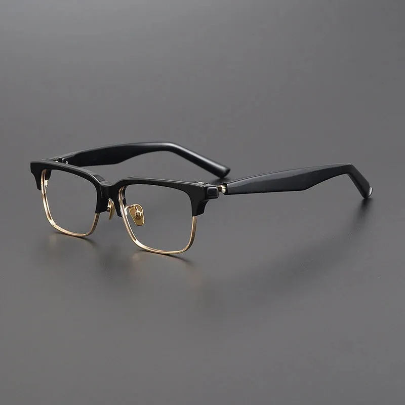 Gatenac Unisex Full Rim Square Acetate Eyeglasses Gxyj1191