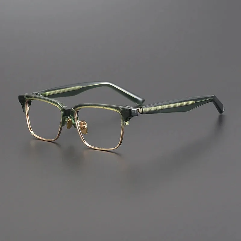 Gatenac Unisex Full Rim Square Acetate Eyeglasses Gxyj1191