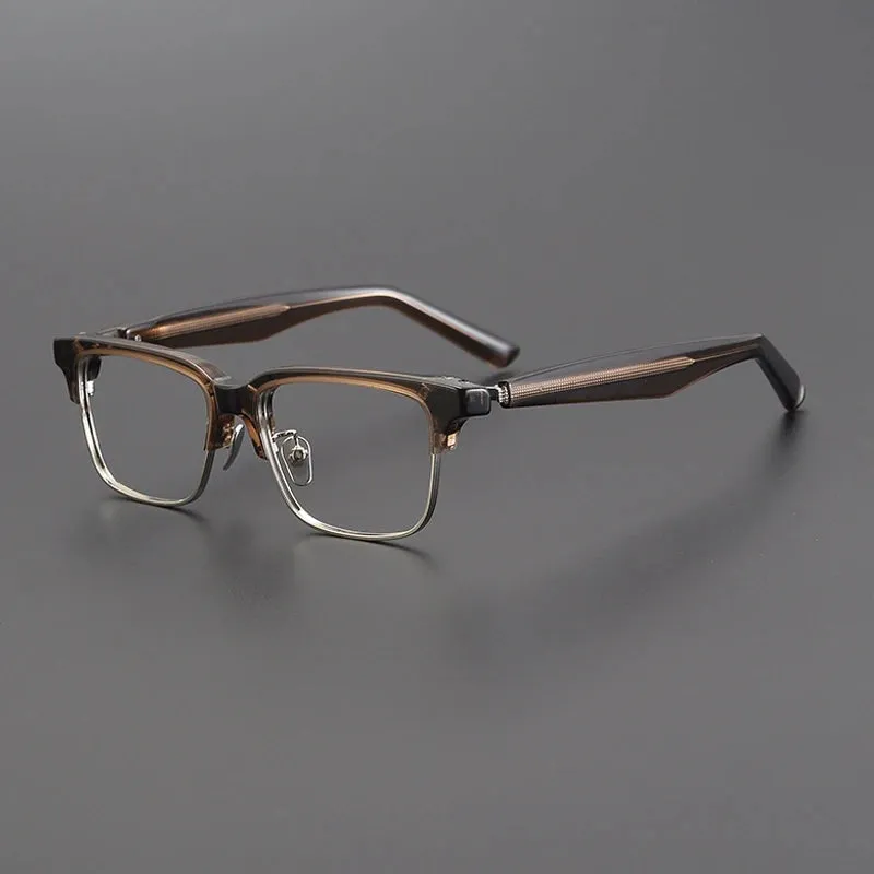 Gatenac Unisex Full Rim Square Acetate Eyeglasses Gxyj1191