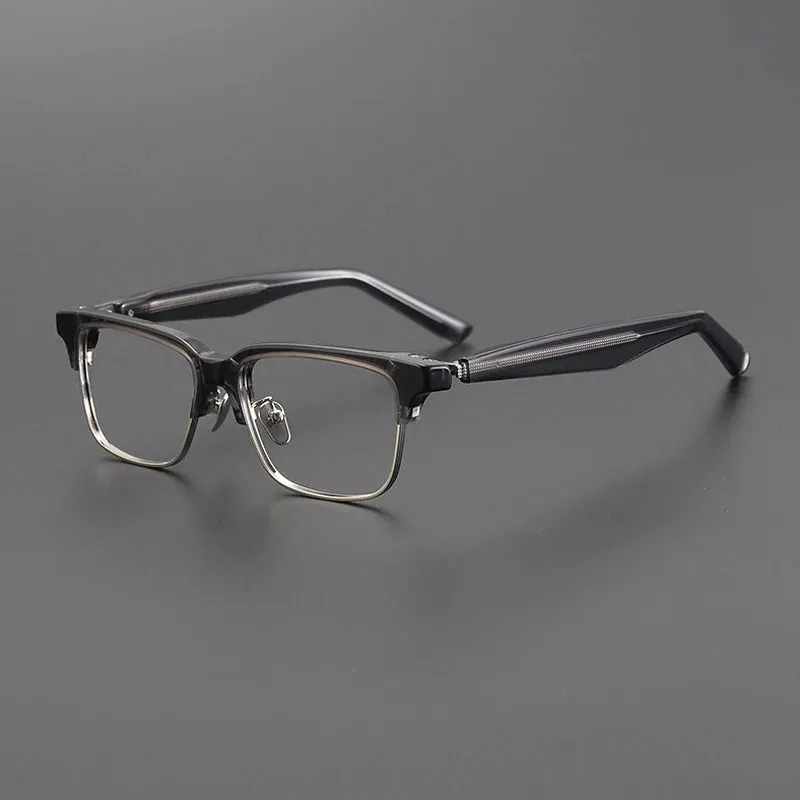 Gatenac Unisex Full Rim Square Acetate Eyeglasses Gxyj1191