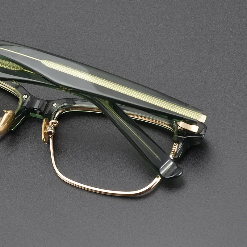 Gatenac Unisex Full Rim Square Acetate Eyeglasses Gxyj1191