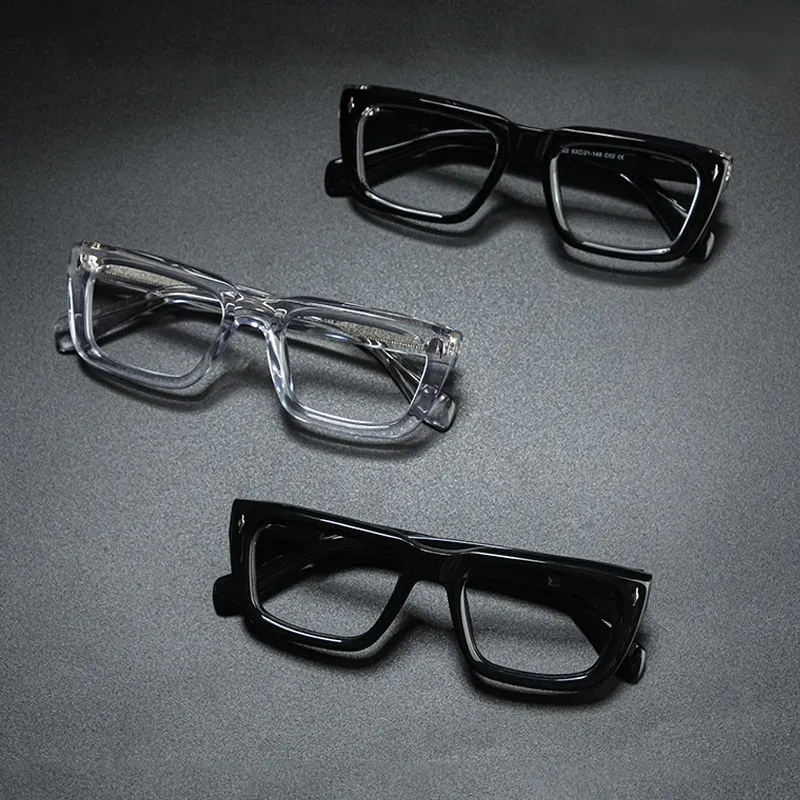 Gatenac Unisex Full Rim Square Acetate Frame Eyeglasses Gxyj776