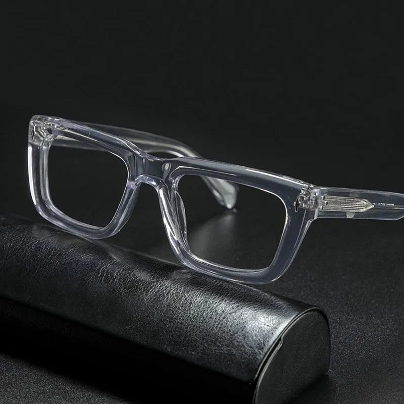 Gatenac Unisex Full Rim Square Acetate Frame Eyeglasses Gxyj776