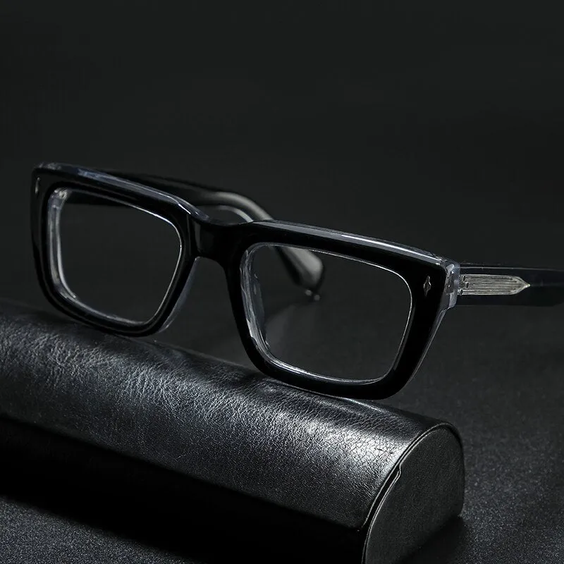 Gatenac Unisex Full Rim Square Acetate Frame Eyeglasses Gxyj776