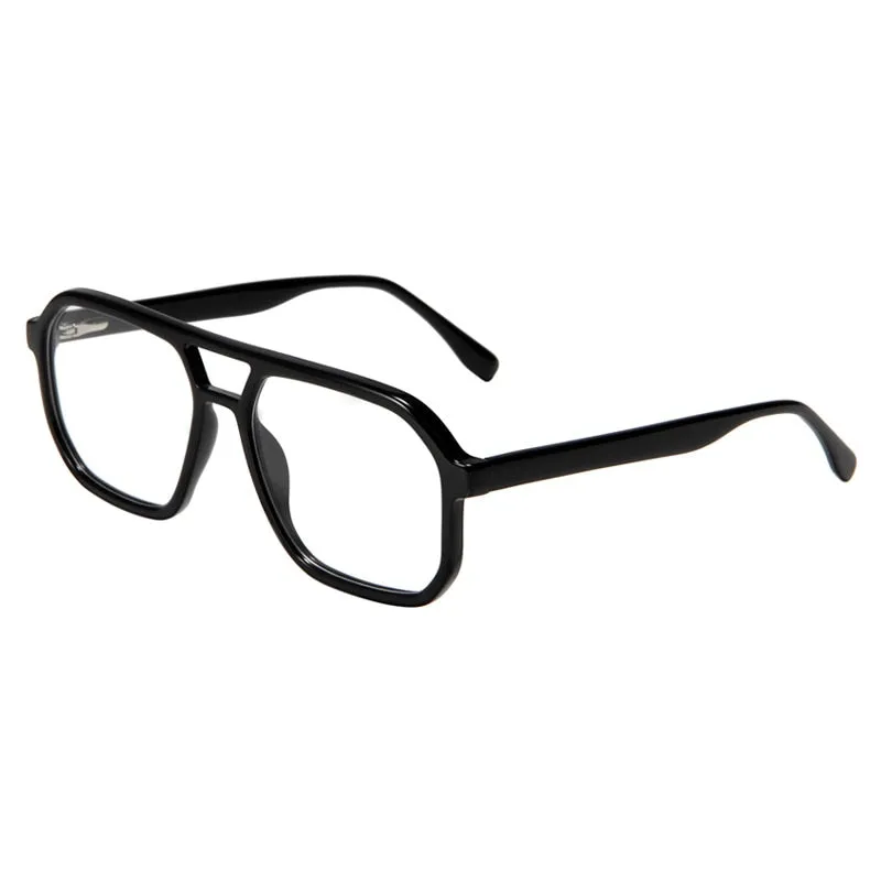 Gatenac Unisex Full Rim Square Double Bridge Acetate Eyeglasses Gxyj1099