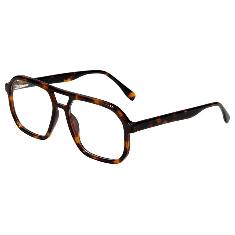 Gatenac Unisex Full Rim Square Double Bridge Acetate Eyeglasses Gxyj1099